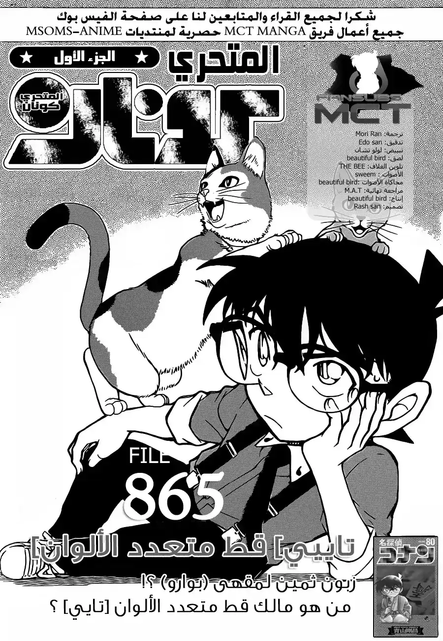 Detective Conan 865 - تاييي قط متعدد الألوان página 2