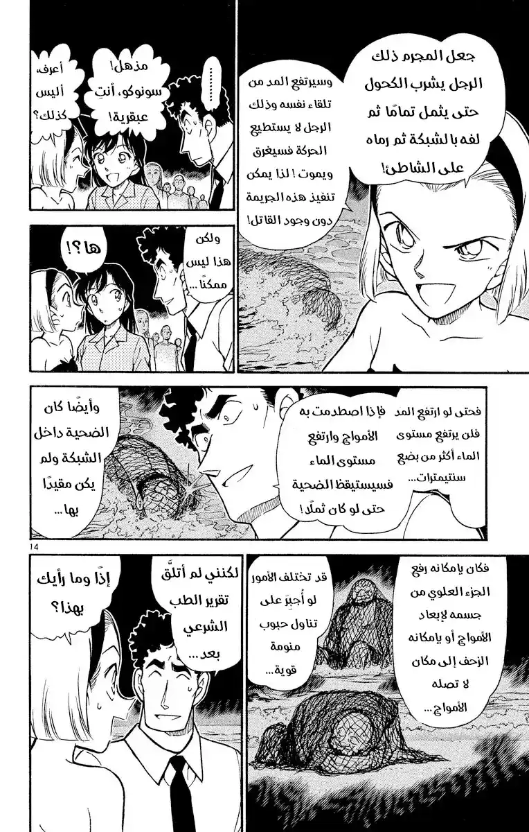 Detective Conan 312 - من أُمسِكَ به في الشبكة... página 14