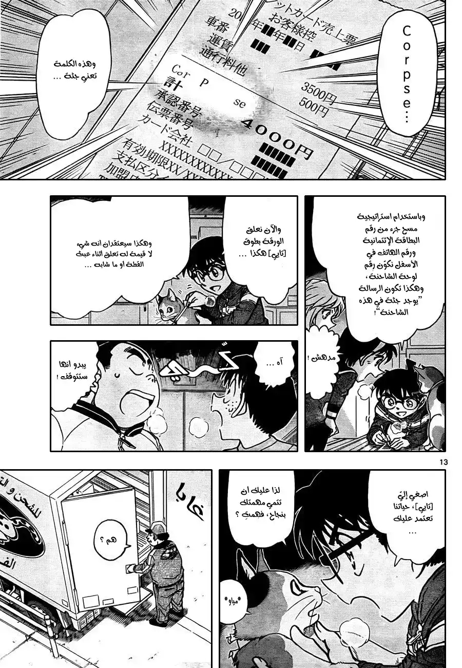 Detective Conan 842 - القطة عاملة التوصيل página 14