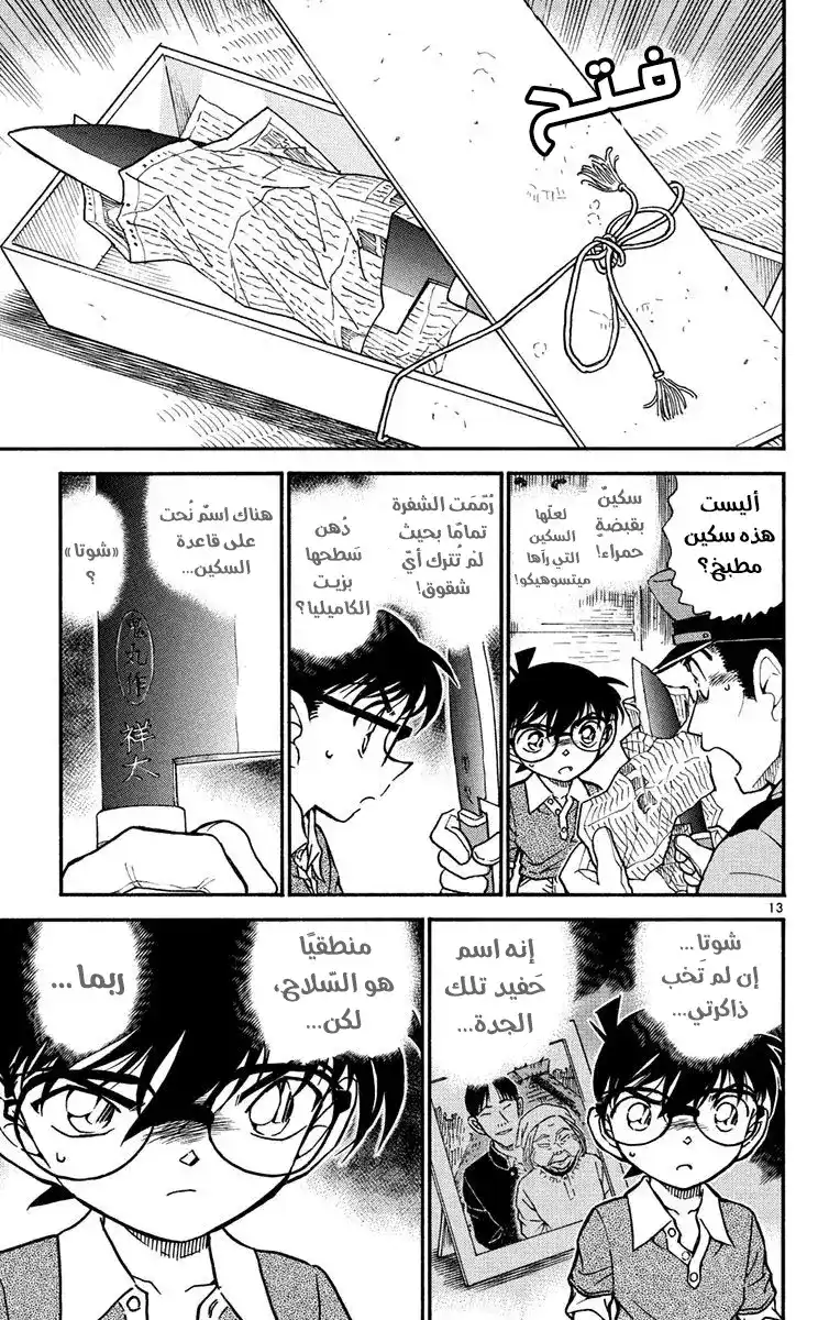 Detective Conan 580 - جريمة قتل أسطورة المرأة الشيطانية (2) página 14