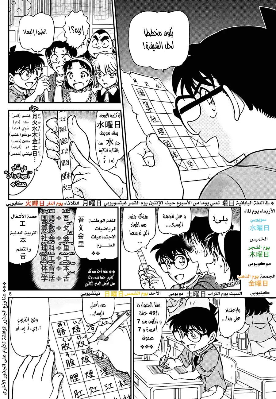 Detective Conan 967 - من المستحيل فكه página 8