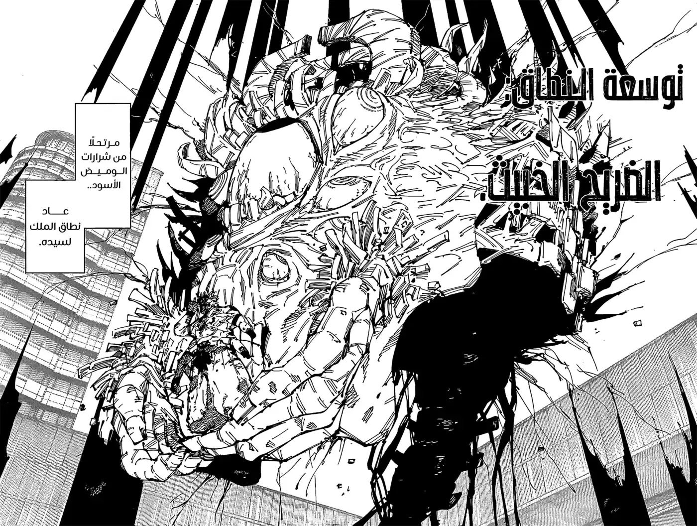 Jujutsu Kaisen 258 - المعركة الحاسمة في شينجوكو غير المأهولة والمليئة بالشياطين، الجزء 30 página 3