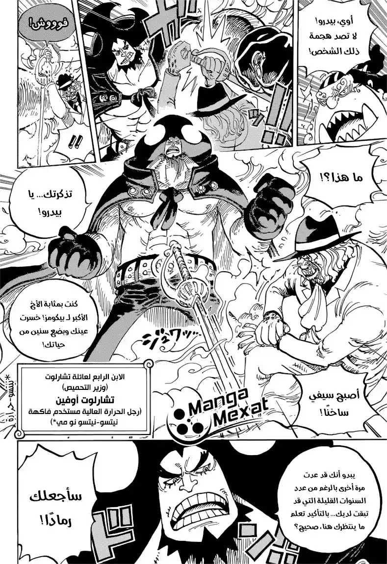 One Piece 864 - مؤامرة مذبحة عائلة الفينسموك página 11