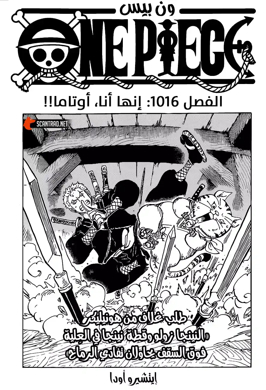 One Piece 1016 - إنها أنا، أوتاما!! página 1