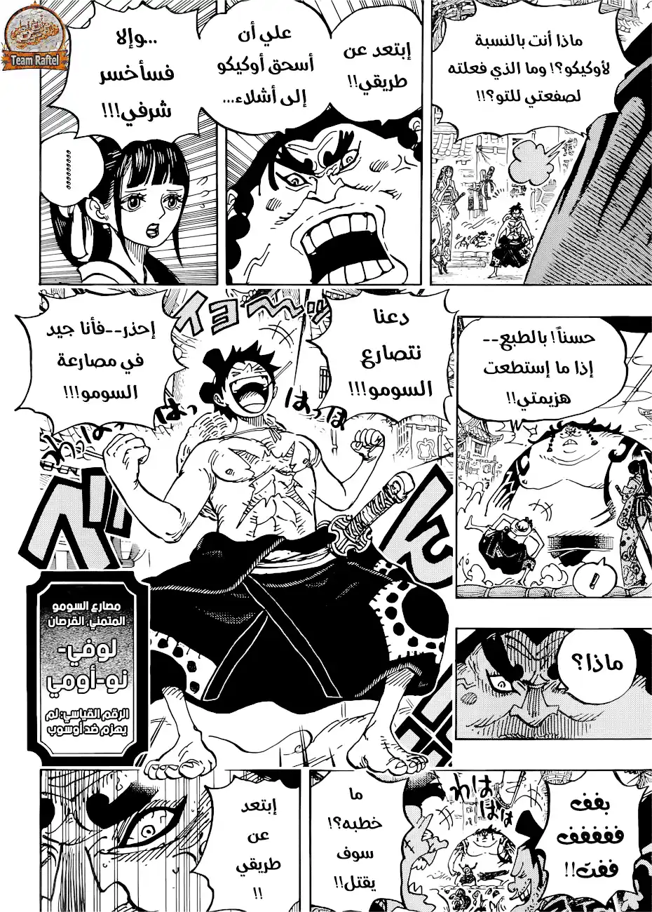 One Piece 916 - مصارعة سومو عظيمة في دولة وانو página 8