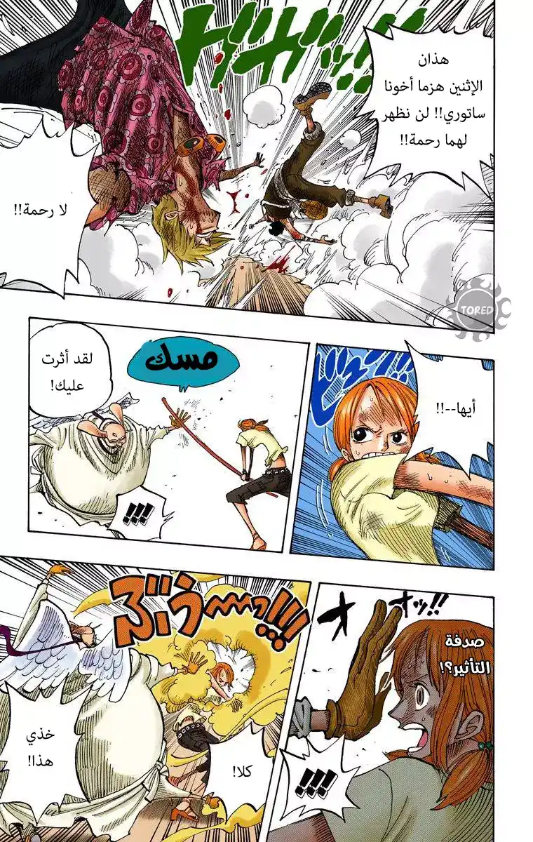 One Piece 263 - القرصانة نامي والفارس الغريب ضد القادة الفرعيين للمحاربين السماويين هوتوري وكوتوري página 9